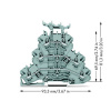 WAGO 2002-3231 trojitá svorka na DIN lištu 5.20 mm pružinová svorka Osadenie: L, L, L sivá 50 ks; 2002-3231