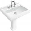 Villeroy & Boch Hommage - Umývadlo s prepadom, 75x58 cm, s Ceramicplus, biele-trojotvorové umývadlo 7101A1R1