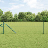 zahrada-XL Hexagonálna ohrada vidaXL Zelená 0.6x50 m Oceľ, Stĺpy ohrady vidaXL s hrotmi 13 ks Ø32 mm 80 cm Galvanizovaná oceľ 3353125