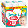 Mesačné balenie plienok Pampers Pants 6-11kg Midi 3 (204ks) Pampers