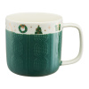 Zelený sviatočný porcelánový hrnček Scarf 370 ml AMBITION
