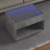 Nočný Stolík S Nekonečnými Led Čierny 50X50X