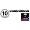 Reťaz KMC X-10 pre 10 kolo , 259g, strieborno-hnedá