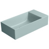 GSI KUBE X COLOR KUBE X keramické umývadlo 50x25cm, bez otvoru, pravé/ľavé, ghiaccio mat 9486015
