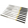 Sada diamantových pilníkov 4 x 160 mm s rukoväťou, 5-dielna sada, XL-TOOLS