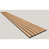 Dekoračný 3D lamelový Akustic panel 265x30x2,4cm Filc MDF Čierna lamela fólia Dub Európsky 3D-F-MDF-DEU-CIER