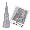 Rattan vianočný stromček 20 LED dekoratívne 40 cm striebro (Rattan vianočný stromček 20 LED dekoratívne 40 cm striebro)