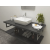 CERAMICA LATINA ATYP 141-160 x 51-55cm doska pod umývadlo, MDF/lamino, anthracite