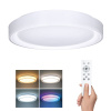 Solight WO8015, LED osvetlenie s diaľkovým ovládačom Floco, 30W + 6W RGB, 2100lm, 40cm, zmena chromatickosti, stmievateľ WO8015