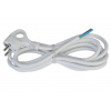 Napájací kábel s vidlicou flexo 230 V, 3 x 1,5 mm2, 3 m, PVC biely