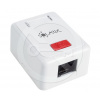 Zásuvka Solarix CAT5E UTP 1 x RJ45 na omietku biela SX108-5E-UTP-WH