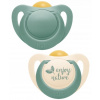 Nuk cumlík Nature 6-18 m latex 2ks zelený