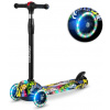 Trojkolka Ricokids Detská trojkolesová kolobežka Piko LED Graffiti žltá (P175815)