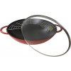 Wok Staub s pokrievkou 37 cm červený