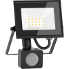 Mexen Luxpro LED reflektor s pohybovým senzorom, 10W, Studená - 6500K, 900 lm, čierny - L235-010-65-70