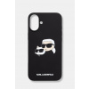 Karl Lagerfeld puzdro na telefón iPhone 16 Plus KLHMP16MSKCHPPLK čierna ONE SIZE