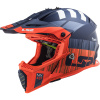 Prilba LS2 MX437 Fast Evo XCODE MATT FL.ORANGE BLUE Veľkosť: XXL (63-64 cm)