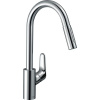 HANSGROHE Focus M41 páková drezová batéria Eco s vyťažiteľnou sprškou s prepínaním, 2jet, výška výtoku 225 mm, chróm, 31833000