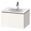 Duravit L-Cube - Umývadlová skrinka 40x62x48 cm, 1 zásuvka, lesklá biela LC613502222