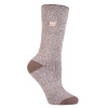 Heat Holders 1.6 Lite Stredne hrubé melírované dámske ponožky Hnedé