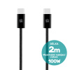 AppleMix OBAL:ME opletený kábel USB-C na USB-C - 100 W - 2 m - čierny