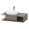 DURAVIT D-Neo závesná skrinka pod umývadlo na dosku, 1 otvorená priehrada vpravo, 1000 x 550 x 260 mm, bazalt matný, DE492904343