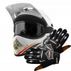 DETSKÁ CROSSOVÁ PRILBA ENDURO QUAD L + RUKAVICE + OKULIARE
