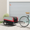 zahrada-XL Vozík za bicykel, čierno červený 45 kg, železo 94048