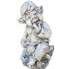 Záhradná figúrka - Gnome s prstom v ústach betónovej postavy (Gnome s prstom v ústach betónovej postavy)