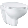 GROHE Bau Ceramic závesné WC Rimless s hlbokým splachovaním, 368 x 531 mm, alpská biela + Softclose WC sedadlo s poklopom, 39351000