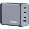 Verbatim, GaN cestovná nabíjačka do siete USB 3.0, USB C, šedá, 200 W, vymeniteľné vidlice C,G,A 32204
