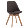 Design-Shop Stolička Borne V2 - látka, drevené nohy natura - Tmavo sivá