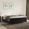 vidaXL Posteľ bez matraca čierny 160x200 cm zamat - Čierna - 55368-10424