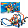 Dráha pre autíčka Hot Wheels - Dvojitá prekážka 1:64 s autíčkom, viacfarebný