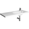 Jika Tigo - Asymetrické jednootvorové umývadlo do nábytku, pravé, 1000 mm x 385 mm, biele H8122190001061