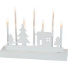 Svietnik MagicHome Vianoce, 8 LED teplá biela, 2xAA, MDF, interiér, 24x5,5x18 cm