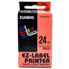 páska CASIO XR-24RD1 Black On Red Tape EZ Label Printer (24mm) (XR-24RD1)