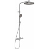 Hansa Aurelia Sprchový set s termostatom, priemer 30 cm, 3 prúdy, brúsená oceľ 4719910380