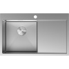 Mexen Exar nerezový drez s 1 komorou a odkvapkávačom, ľavý 780 x 480 mm, inox - 6433781010L-01