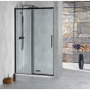 Polysan ALTIS LINE BLACK sprchové dvere do niky 1370-1410x2000 mm Číre/Čierny Posuvné dv. SPH AL4112B