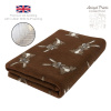 DRYBED Premium Vet Bed Zajačiky Bunnies hnedý 150 x 100 cm