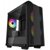 DEEPCOOL skříň CC360 ARGB / MiniITX / 3x120 ARGB fan / USB 2.0 / USB 3.0 / tvrzené sklo / černá R-CC360-BKAPM3-G-1