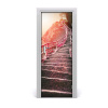 Fototapeta samolepiace na dvere schody v horách 75x205