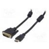 Cable HDMI 1.4 DVI-D (24+1) plug,HDMI plug 1.8m black