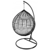 ST Leisure Equipment Kreslo BORNEO, max. 150 kg, PE rattan, sivé, hojdacie, záhradné, s vankúšom a poduškou