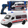 RC Biely policajný mikrobus so svetelnými efektmi na diaľkové ovládanie 2,4GHz 1/12 30cm