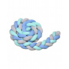 T-TOMI Pletený mantinel 180cm Mint+blue+grey