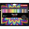 Fixy STABILO Pen 68 kartónové púzdro ARTY 30 farieb (4006381547062)