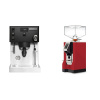 Rancilio Silvia PRO X, černá + Eureka Mignon Perfetto, CR ferrari red