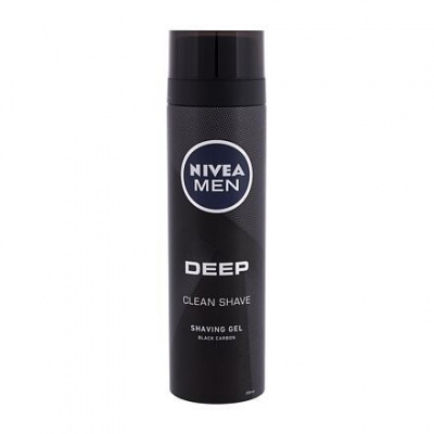 Nivea Men Deep Clean gel na holení s aktivním uhlím 200 ml pro muže